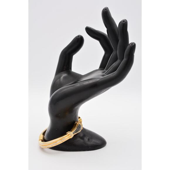 KJL For Avon Vintage Cuff Bangle Bracelet Rhinestone Enamel Signed AS IS BinAW - Picture 7 of 12